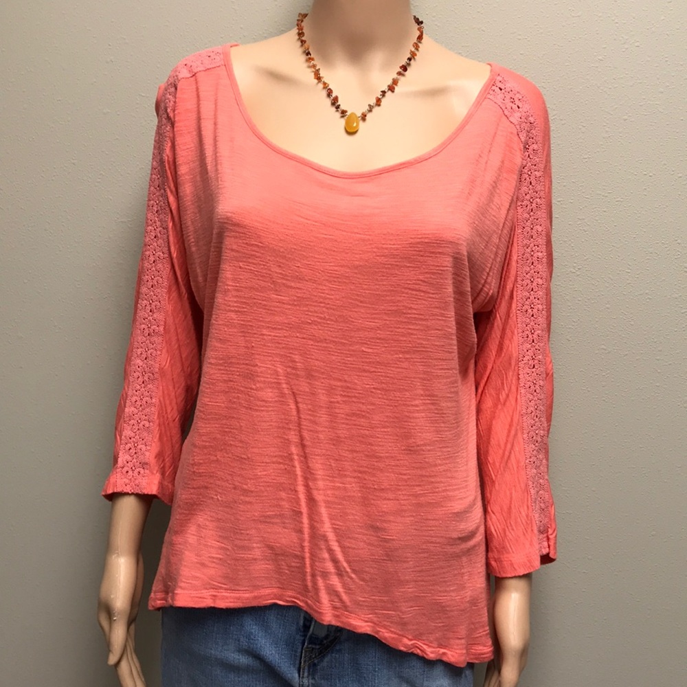 Orange knit top